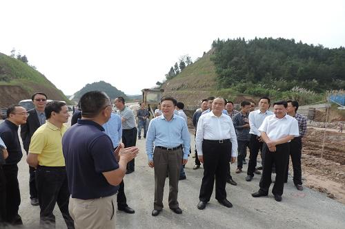 省交通運輸廳廳長彭琳調研公司遂西高速公路建設